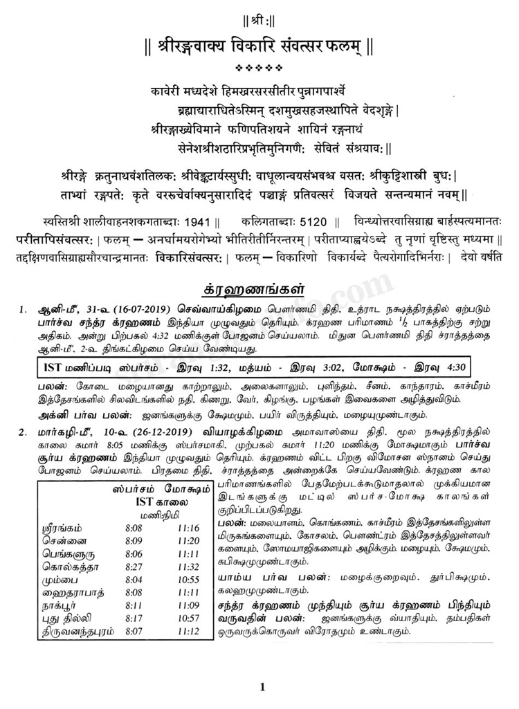 Panchangam
